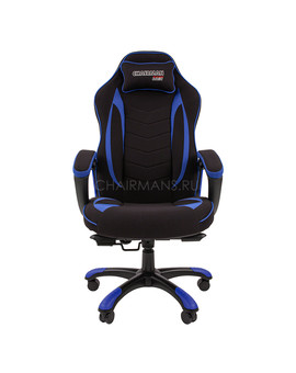Кресло геймерское Chairman GAME 28 ткань черный/синий, изображение 2