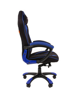 Кресло геймерское Chairman GAME 28 ткань черный/синий, изображение 3