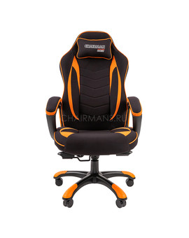 Кресло геймерское Chairman GAME 28 ткань черный/оранжевый, изображение 2