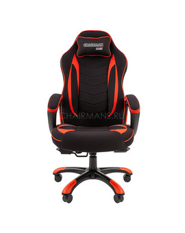 Кресло геймерское Chairman GAME 28 ткань черный/красный, изображение 2