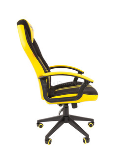 Кресло геймерское Chairman GAME 26 экопремиум черный/желтый, изображение 3