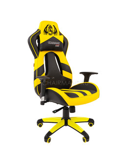 Кресло геймерское Chairman GAME 25 экопремиум черный/желтый, изображение 1
