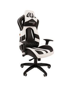 Кресло геймерское Chairman GAME 25 экопремиум черный/белый, изображение 1