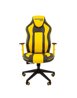 Кресло геймерское Chairman GAME 23 экопремиум серый/желтый, изображение 2