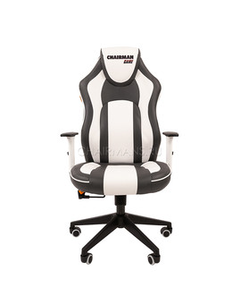 Кресло геймерское Chairman GAME 23 экопремиум серый/белый, изображение 2