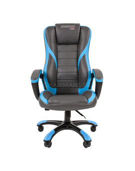 Кресло геймерское Chairman GAME 22 экопремиум серый/голубой, изображение 2