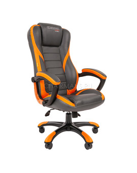 Кресло геймерское Chairman GAME 22 экопремиум серый/оранжевый, изображение 1