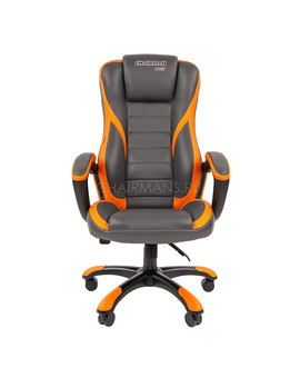 Кресло геймерское Chairman GAME 22 экопремиум серый/оранжевый, изображение 2