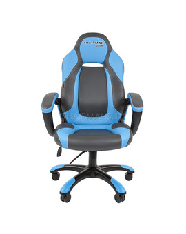 Кресло геймерское Chairman GAME 20 экопремиум серый/голубой, изображение 2