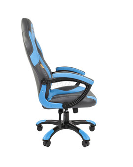 Кресло геймерское Chairman GAME 20 экопремиум серый/голубой, изображение 3