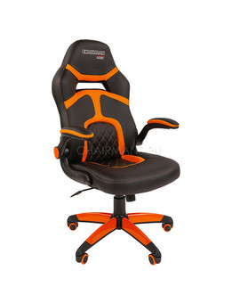 Кресло геймерское Chairman GAME 18 экопремиум черный/оранжевый, изображение 1
