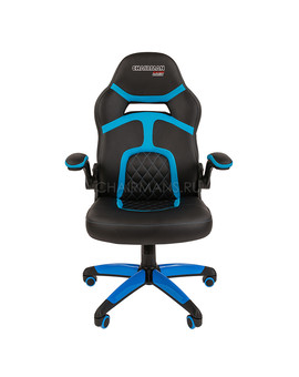 Кресло геймерское Chairman GAME 18 экопремиум черный/голубой, изображение 2
