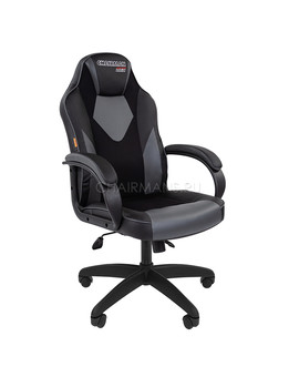 Кресло геймерское Chairman GAME 17 экопремиум черный/серый, изображение 1
