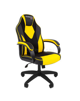 Кресло геймерское Chairman GAME 17 экопремиум черный/желтый, изображение 1