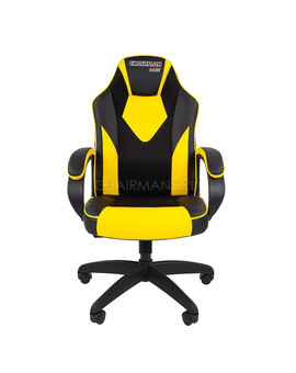 Кресло геймерское Chairman GAME 17 экопремиум черный/желтый, изображение 2