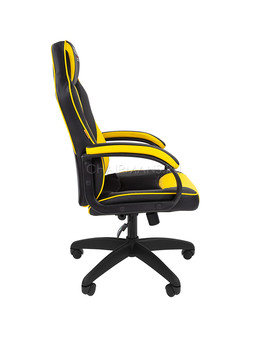 Кресло геймерское Chairman GAME 17 экопремиум черный/желтый, изображение 3