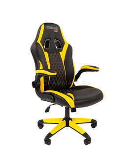 Кресло геймерское Chairman GAME 15 экопремиум черный/желтый, изображение 1