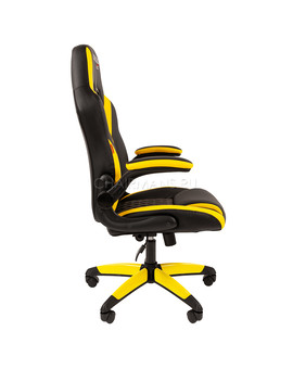 Кресло геймерское Chairman GAME 15 экопремиум черный/желтый, изображение 3