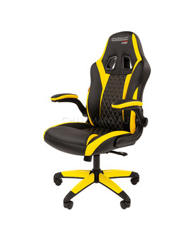 Кресло геймерское Chairman GAME 15 экопремиум черный/желтый, изображение 4