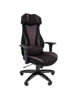 Кресло геймерское Chairman GAME 14 ткань черный/серый, изображение 1