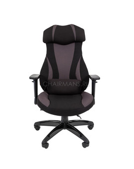 Кресло геймерское Chairman GAME 14 ткань черный/серый, изображение 2