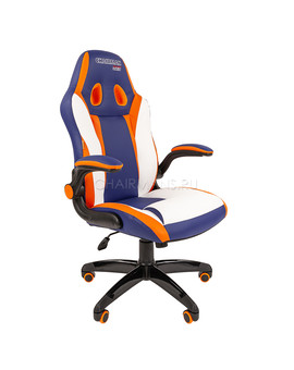 Кресло геймерское Chairman GAME 15 экокожа разноцветный, изображение 1