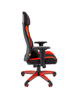 Кресло геймерское Chairman GAME 14 ткань черный/красный, изображение 3