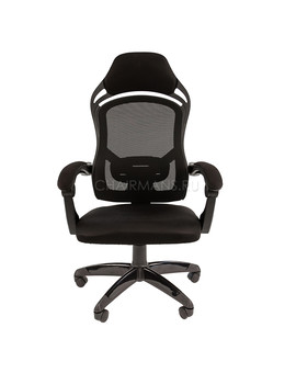 Кресло геймерское Chairman GAME 12 сетка/ткань черный, изображение 2