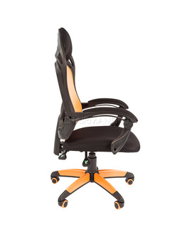 Кресло геймерское Chairman GAME 12 сетка/ткань оранжевый/черный, изображение 3