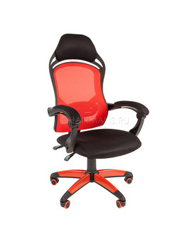 Кресло геймерское Chairman GAME 12 сетка/ткань красный/черный, изображение 1