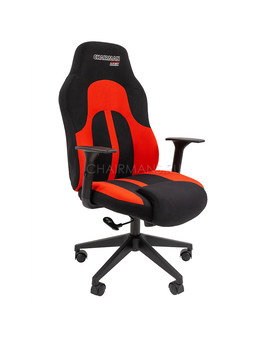 Кресло геймерское Chairman GAME 11 ткань черный/красный, изображение 1