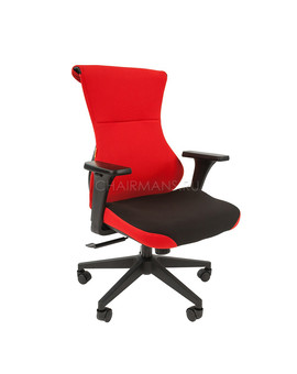 Кресло геймерское Chairman GAME 10 ткань черный/красный, изображение 1