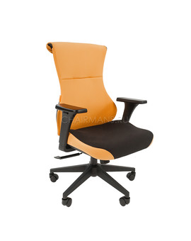 Кресло геймерское Chairman GAME 10 ткань черный/оранжевый, изображение 1