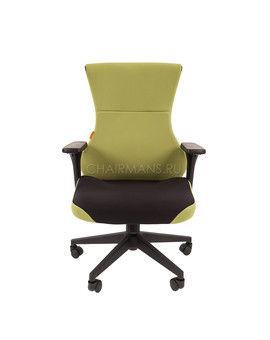 Кресло геймерское Chairman GAME 10 ткань черный/зеленый, изображение 2