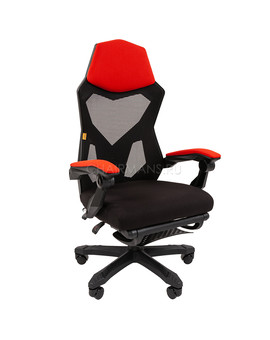 Кресло геймерское Chairman 571 ткань черный/красный, изображение 1