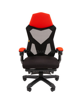 Кресло геймерское Chairman 571 ткань черный/красный, изображение 2