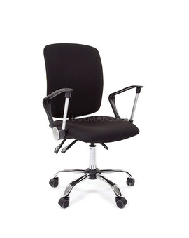 Кресло оператора Chairman 9801 хром ткань 15-21 черный, изображение 1