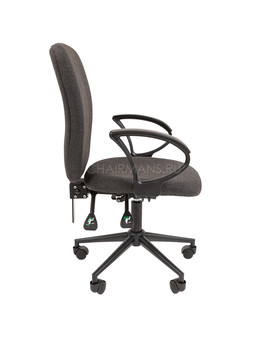 Кресло оператора Chairman 9801 Black ткань серый, изображение 3