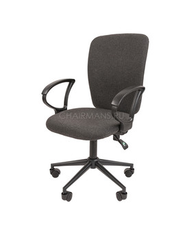 Кресло оператора Chairman 9801 Black ткань серый, изображение 4