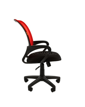 Кресло оператора Chairman 969 сетка/ткань красный/черный, изображение 3