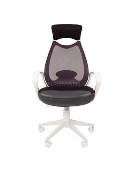 Кресло оператора Chairman 840 white сетка/ткань/экокожа серый, изображение 2