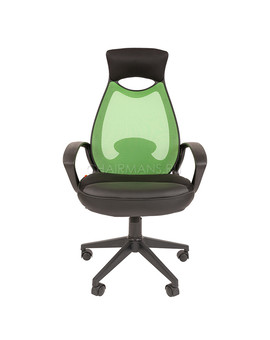 Кресло оператора Chairman 840 black сетка/ткань/экокожа черный/зеленый, изображение 2