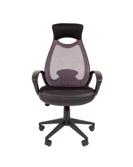 Кресло оператора Chairman 840 black сетка/ткань/экокожа серый/черный, изображение 2