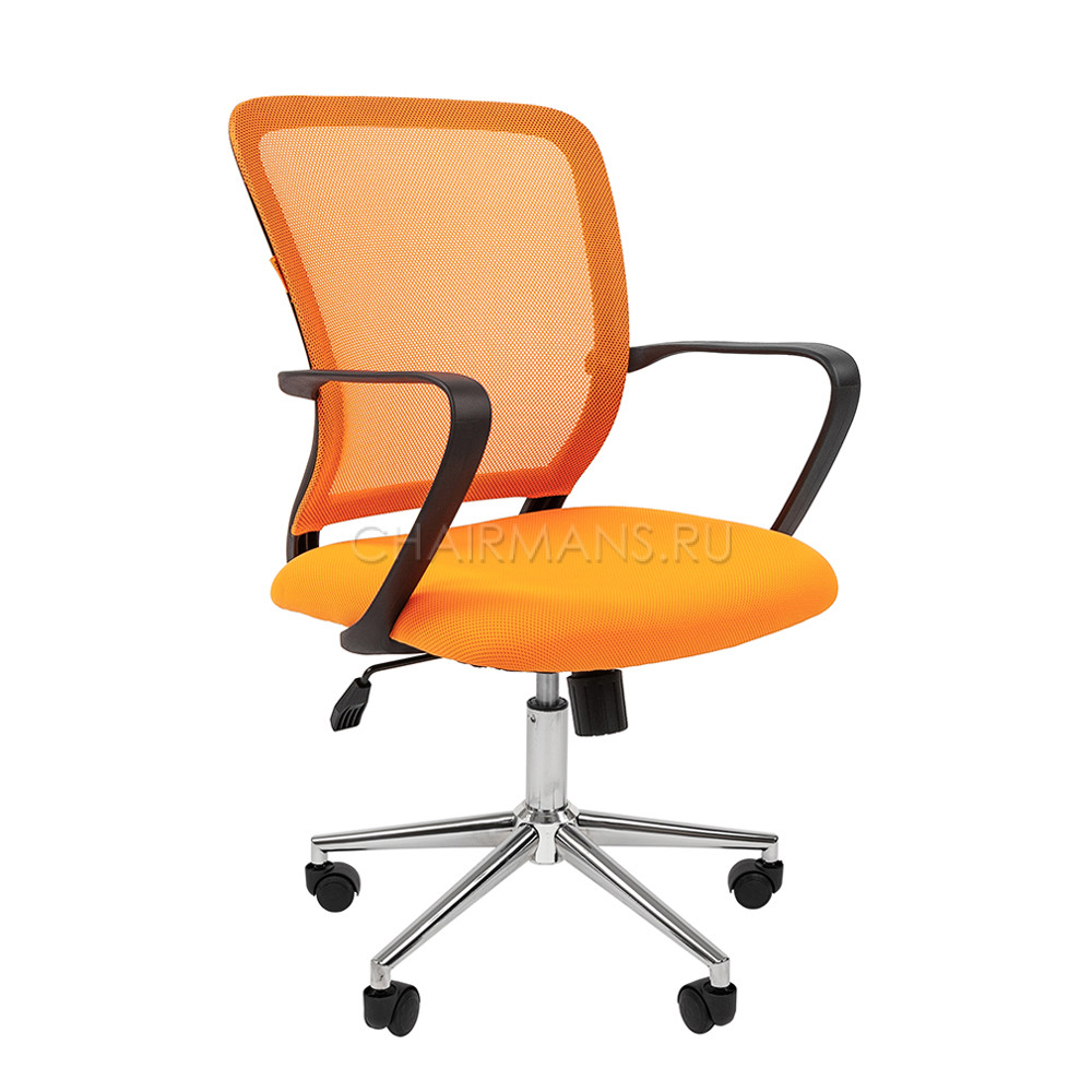 Кресло оператора Chairman 698 Chrome сетка/ткань оранжевый