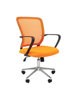 Кресло оператора Chairman 698 Chrome сетка/ткань оранжевый, изображение 1