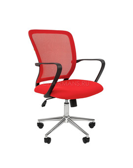 Кресло оператора Chairman 698 Chrome сетка/ткань красный, изображение 1