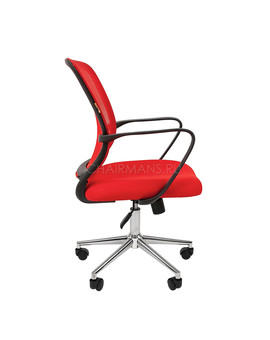 Кресло оператора Chairman 698 Chrome сетка/ткань красный, изображение 3