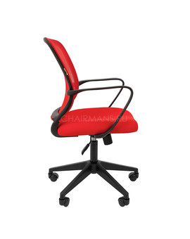 Кресло оператора Chairman 698 black сетка/ткань красный, изображение 3