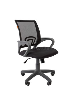 Кресло оператора Chairman 696 Grey сетка/ткань черный, изображение 1