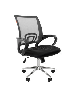 Кресло оператора Chairman 696 Chrome сетка/ткань серый/черный, изображение 1